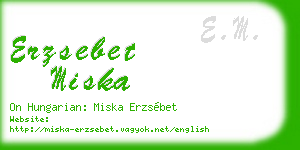 erzsebet miska business card